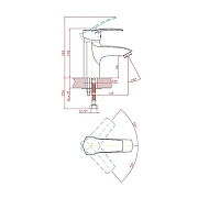 Смеситель для раковины Cron CN1070 Хром-1