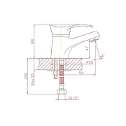 Смеситель для раковины Cron CN1014 Хром-1