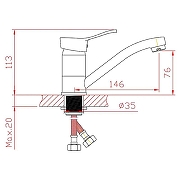 Смеситель для кухни Cron CN4514-2 Хром-1