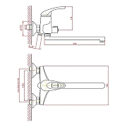Смеситель для ванны Cron CN2203-8 Белый-1