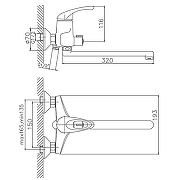 Смеситель для ванны Cron CN2213-8 Белый-1