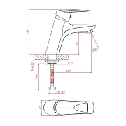 Смеситель для раковины Cron CN10337 Хром-2