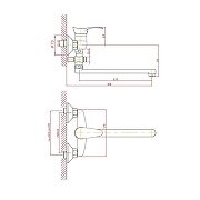 Смеситель для ванны Cron CN2114 Хром-1