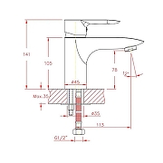 Смеситель для раковины Cron CN10095 Хром-2