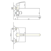 Смеситель для ванны Cron CN2139 Хром-1