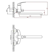 Смеситель для ванны Cron CN2239 Хром-1