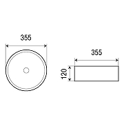 Раковина-чаша Azario 36 AZ-3134-MB Черная матовая-3