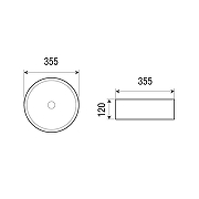 Раковина-чаша Azario 36 AZ-3134 Белая глянцевая-1