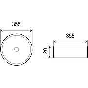 Раковина-чаша Azario 36 AZ-3134-MW Белая матовая-3