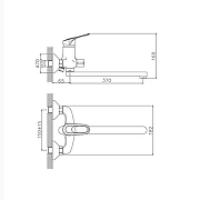 Смеситель для ванны Cron CN2215 Хром-1