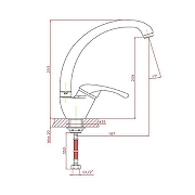 Смеситель для кухни Cron CN4103-8 Белый-1