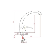 Смеситель для кухни Cron CN4113-2 Хром-1