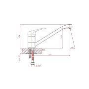 Смеситель для кухни Cron CN4213 Хром-1