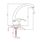 Смеситель для кухни Cron CN4139-2 Хром-1