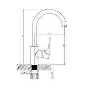 Смеситель для кухни Cron CN70172 Хром-1