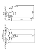 Смеситель для ванны Cron CN2203 универсальный Хром-1