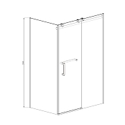 Душевой уголок Azario Vancouver 120х100 AZ-NKF1131R 1000 профиль Серебро стекло прозрачное-2