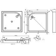 Акриловый поддон для душа Azario 100х100 P110 R/L (P11010) Белый-1