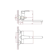 Смеситель для ванны Cron CN2270 Хром-1