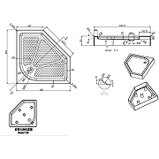 Акриловый поддон для душа Azario 90х90 P39 R/L Белый-1