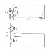 Смеситель для ванны Cron CN22523 Хром-1