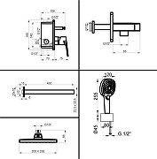 Душевая система Azario Treya AZ-15680721 Хром-1