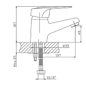Смеситель для раковины Cron CN1004-2 Хром-1