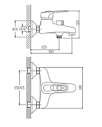 Смеситель для ванны Cron CN3204 Хром-1