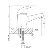 Смеситель для раковины Cron CN1029 Хром-2