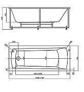 Акриловая ванна Aquatek Либра New 150x70 LIB150N-0000009 без гидромассажа с фронтальной панелью с каркасом (разборный) со слив-переливом (справа)-3