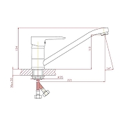 Смеситель для кухни Cron CN72095 Хром-1