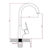Смеситель для кухни Cron CN76095 Хром-1