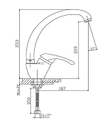 Смеситель для кухни Cron CN4103-2 Хром-1