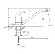 Смеситель для кухни Cron CN4903 Хром-1