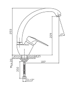 Смеситель для кухни Cron CN4104-2 Хром-1