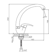 Смеситель для кухни Cron CN4129-2 Хром-1