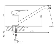 Смеситель для кухни Cron CN4204 Хром-1
