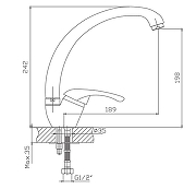 Смеситель для кухни Cron CN4103 Хром-1