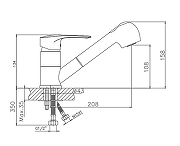 Смеситель для кухни Cron CN4766 Хром-1