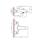 Смеситель для ванны Cron CN60523 Хром-1