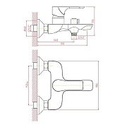 Смеситель для ванны Cron CN61172 Хром-1