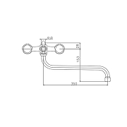 Смеситель для ванны Cron CN2309 Хром-1