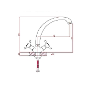 Смеситель для кухни Cron CN4212-2 Хром-1