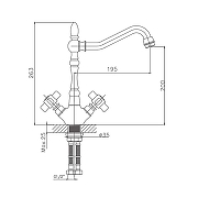 Смеситель для кухни Cron CN4318 Хром-1