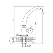 Кран для одного типа воды Cron CN4196 Хром-1