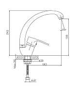 Смеситель для кухни Cron CN4165-2 Хром-1