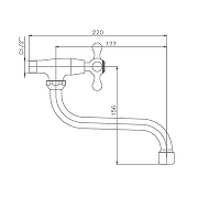 Кран для одного типа воды Cron CN4808 Хром-1