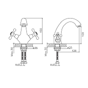 Смеситель для кухни Cron CN1008-8 Белый-1