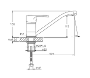 Смеситель для кухни Cron CN4965 Хром-1