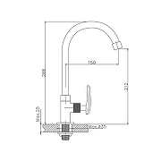 Кран для одного типа воды Cron CN4185 Хром-1